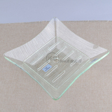 隔水板餐盘盆绿色冰盘透明自助餐盘方形刺身盘冰鲜盘亚克力寿司盘