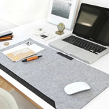 简约双层羊毛毡电脑桌垫游戏超大鼠标垫毛毡鼠标垫办公桌面垫子冬