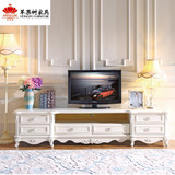欧式客厅系列法式实木雕花组装电视柜韩式简约电视茶几组合储物柜