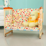 欧式多功能婴儿床实木无漆环保白色双层变书桌可加长儿童床N6P