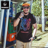 PANMAX潮牌大码男装 创意老虎头体恤男胖青年加大加肥男士短袖T恤