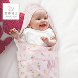 艾娜骑士 4层纱布婴儿抱被 包被 春夏季新生儿宝宝 夏天抱毯毯子