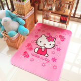 美乐宝新款hello kitty地毯粉色可爱卡通地毯儿童房卧室床边地垫
