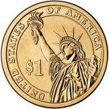 外国钱币美国1美元硬币纪念币 自由女神像 全新保真 正面随机总统