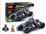 正品得高7105蝙蝠侠战车超级英雄 儿童益智拼装车积木玩具包邮