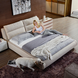 布艺床布床可拆洗软包床北欧双人床1.8米简约现代储物小户型软床
