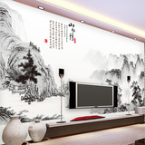 山水画中国风墙贴纸 超大巨幅客厅电视背景墙装饰贴纸创意贴画