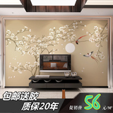 现代中式文化客厅电视背景墙壁纸中国风无纺布墙纸无缝大型壁画
