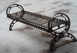 全铁公园椅公园长椅 铸铁户外椅 休闲椅 园林椅休息凳 休闲长凳子