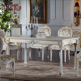 fp家居 欧式古典家具 实木手工定制法式长餐台 小户型4-6人长餐桌