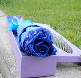 鲜花批发一朵单支蓝色妖姬蓝玫瑰礼盒情人节鲜花速递全国苏州花店