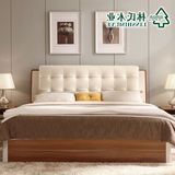热卖林氏木业1.8米现代双人床简约床头柜床垫组合卧室成套家具CP1