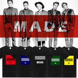 BIGBANG权志龙GD巡回演唱会MADE演唱会舞台同款字母印花应援服T恤