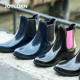 Joy Corn新款女士欧美雨鞋女低 橡胶水鞋短筒防水切尔西雨靴女