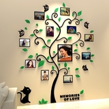 创意照片树3d水晶墙贴立体 卧室儿童房玄关背景家居装饰墙贴 亚克