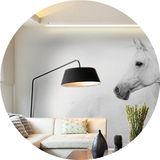 艺速 现代简约白色无纺布墙纸大型动物壁画客厅背景墙壁纸白马