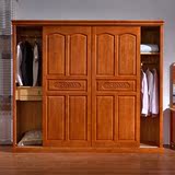 卧室家具推拉门整体衣柜橡木储物柜现代简约实木质板式新款衣柜