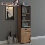 韩式创意单个带玻璃门书柜书房储物文件柜书架门客厅摆件柜展示柜