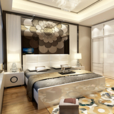马氏皇庭 简约现代板式床1.5榻榻米1.8米烤漆双人床婚床卧室家具