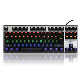 lolcf跑马灯游戏键盘笔记本电脑USB有线背光发光87键盘机械手感