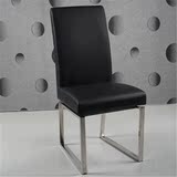 特价甩卖不锈钢餐椅PU皮餐厅餐桌椅子简约现代中式高靠背椅