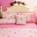 爱丽丝 儿童床上用品三四件套 卡通被罩韩版韩国床单女孩床品纯棉