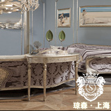 新古典展示桌沙发背几欧式简约条案台门厅供桌装饰柜银做旧柜子