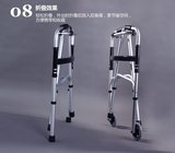 老年助行器折叠老人学步车便携轻便小型轮椅残疾人手推车四脚拐杖