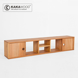 kakawood进口榆木实木床头吊柜北欧日式简约设计 移门吊柜 挂柜