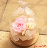 永生花保鲜花玻璃罩礼盒速递玫瑰女友创意生日礼物进出口级批发