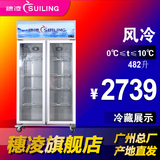 穗凌 LG4-482M2F 大冰柜 商用立式冷藏玻璃展示 双门冷柜 陈列柜