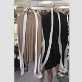 2015新款女装韩国东大门代购秋冬披巾+圆领长袖针织衫气质两件套