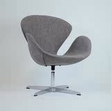 Swan Chair旋转咖啡餐椅办公椅会客会议椅布艺电脑椅不锈钢天鹅椅