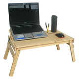 宜哉 实木床上电脑桌 学生宿舍笔记本电脑桌 可折叠【ZY1A】