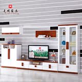 光明家具 现代简约全实木客厅组合电视柜 厅柜储物柜电视机柜套装