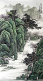 中国字画高飞原稿真迹手绘六尺客厅中堂竖幅山水画C16-2-24-19