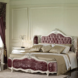 新古典床双人床公主床新款婚床时尚奢华布艺床卧室家具实木雕花床