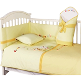 婴儿床上用品套件 纯棉 春宝宝床围可拆洗四季2合1被芯被套儿童被