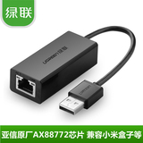 绿联USB网卡USB转网线转换器接口mac笔记本电脑外接有线网卡免驱