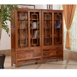 明清仿古家具榆木中式全实木书柜书架组合储物柜简易自由组合书柜