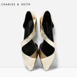 CHARLES&KEITH低帮鞋 CK1-70300343 尖头女鞋松紧带单鞋