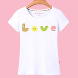 2016韩版新款印花短袖女t恤夏装学生闺蜜装宽松字母上衣打底衫