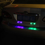 汽车用中网装饰灯改装灯太阳能多功能警示灯强磁安装LED灯爆闪灯