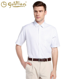 Goldlion/金利来男装短袖衬衫 男士商务绅士细格纹夏季薄款男衬衣