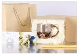 高档水杯水晶玻璃杯茶杯咖啡杯情侣对杯创意礼盒装生日礼物 包邮