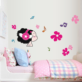 环保卡通音乐符号女童房幼儿园墙贴画客厅沙发卧室床头墙贴车身贴