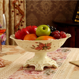 客厅餐桌果碗家居装饰摆件欧式陶瓷水果盘创意果盆高档干果盘