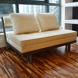 沙发床现代简约1.2 1.5米折叠可拆洗小户型宜家客厅两用铁艺推拉
