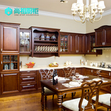 尚祖橱柜 杭州工厂直销定制厨房柜 实木整体橱柜定做复古厨房厨柜