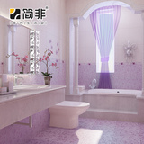 简非瓷砖紫色卫生间瓷砖墙砖  防滑洗手间地砖厨房墙砖厕所地板砖